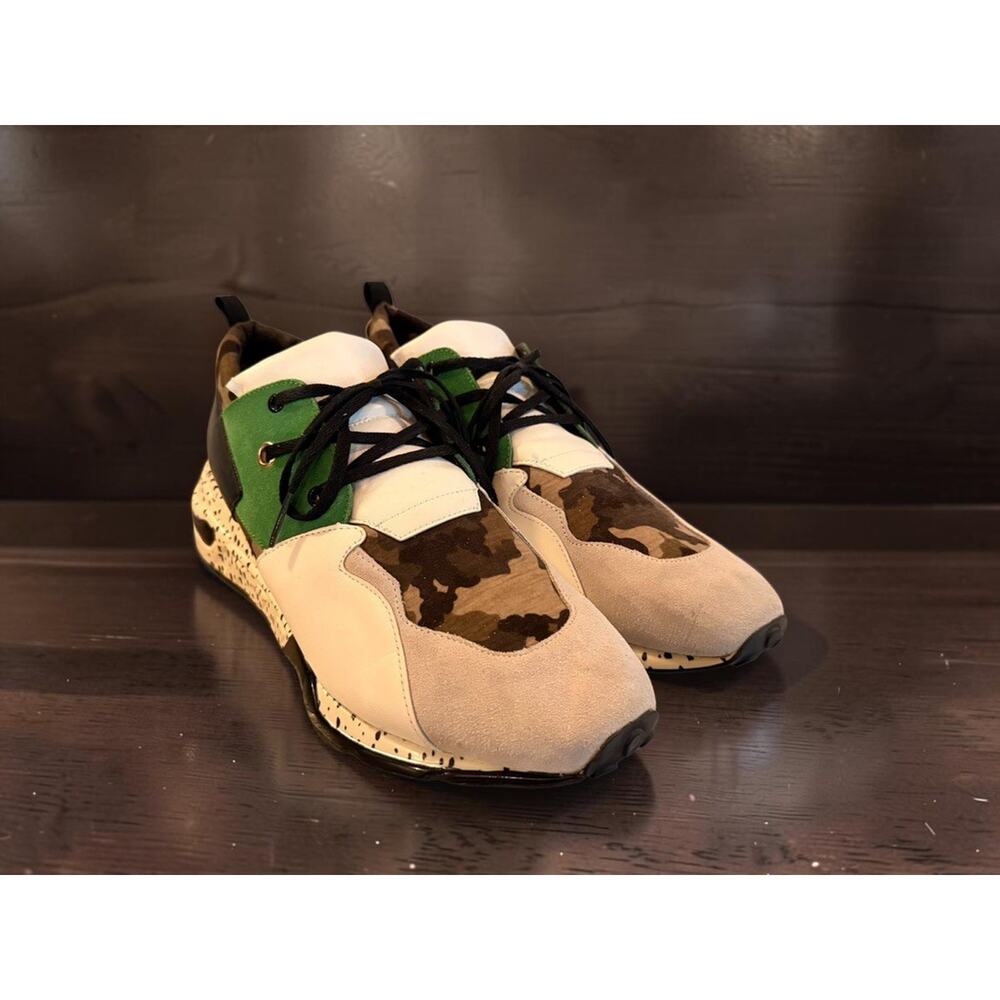Steve Madden Ridge Cliff Men Size 12 Chunky Sneakers Camo Green Colorblock - Picture 2 of 7